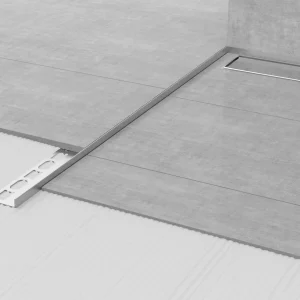 Mapei Geborsteld RVS Afschotprofiel 1200 mm H1=11 mm H2=29 mm rechts